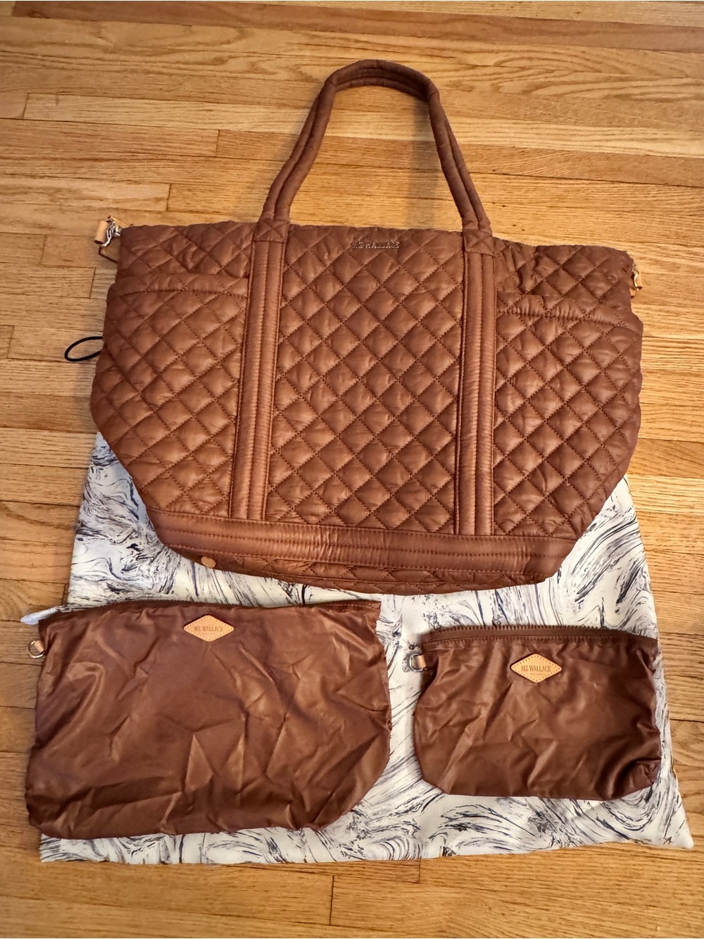 MZ Wallace Terracotta Empire Large Tote Bag with Organizer Pouches & Dust Bag